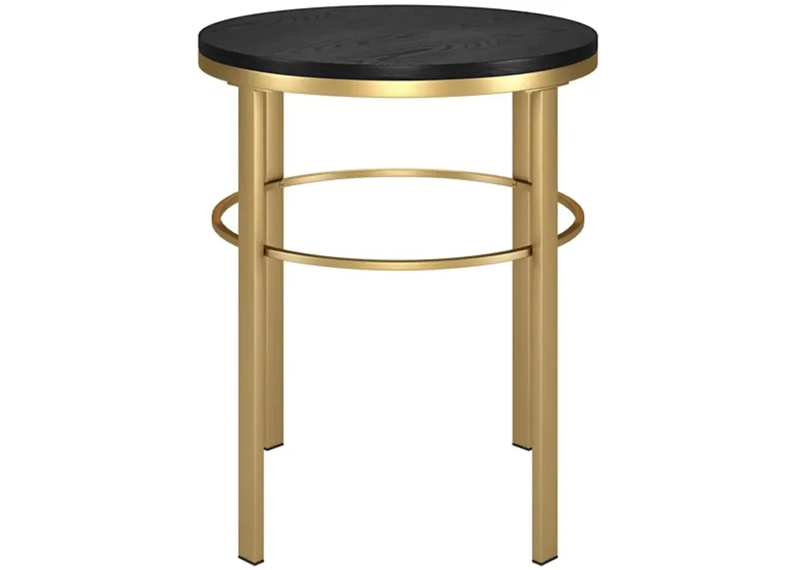 Gaia Side Table in Brass;Black Grain by Hudson & Canal