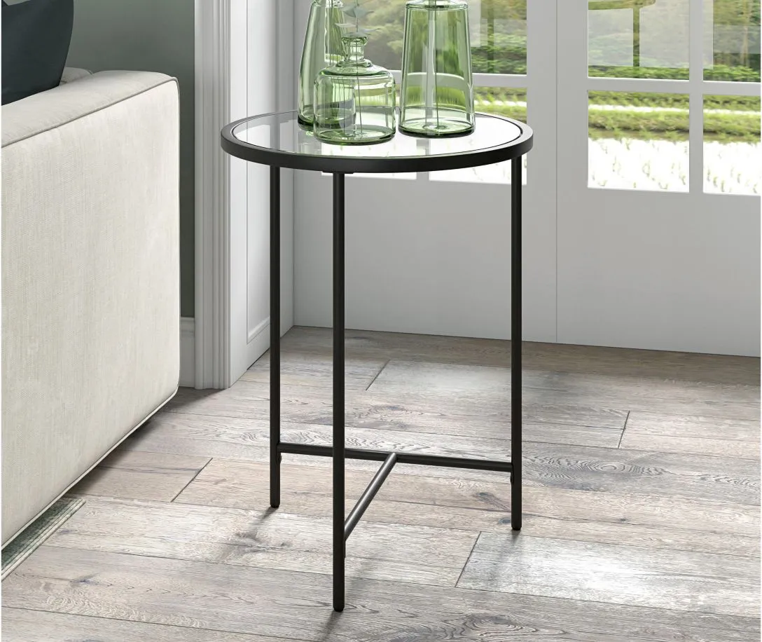 Berenson Side Table in Blackened Bronze by Hudson & Canal