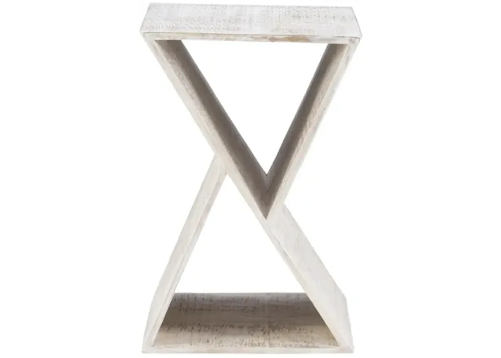 Lamotte Side Table in Whitewash by Linon Home Decor