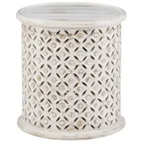 Inora Side Table in White by Linon Home Decor