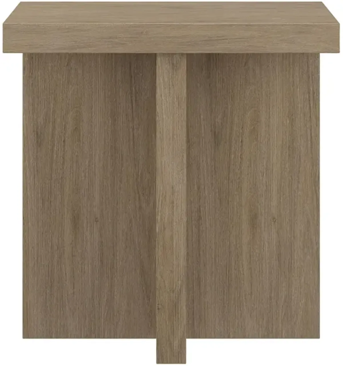 Verity Side Table in Antiqued Gray Oak by Hudson & Canal