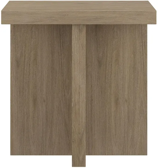 Verity Side Table in Antiqued Gray Oak by Hudson & Canal