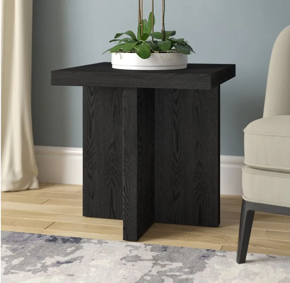 Verity Side Table in Black Grain by Hudson & Canal