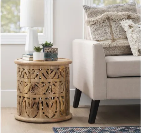 Lockport Side Table in Natural by Linon Home Decor