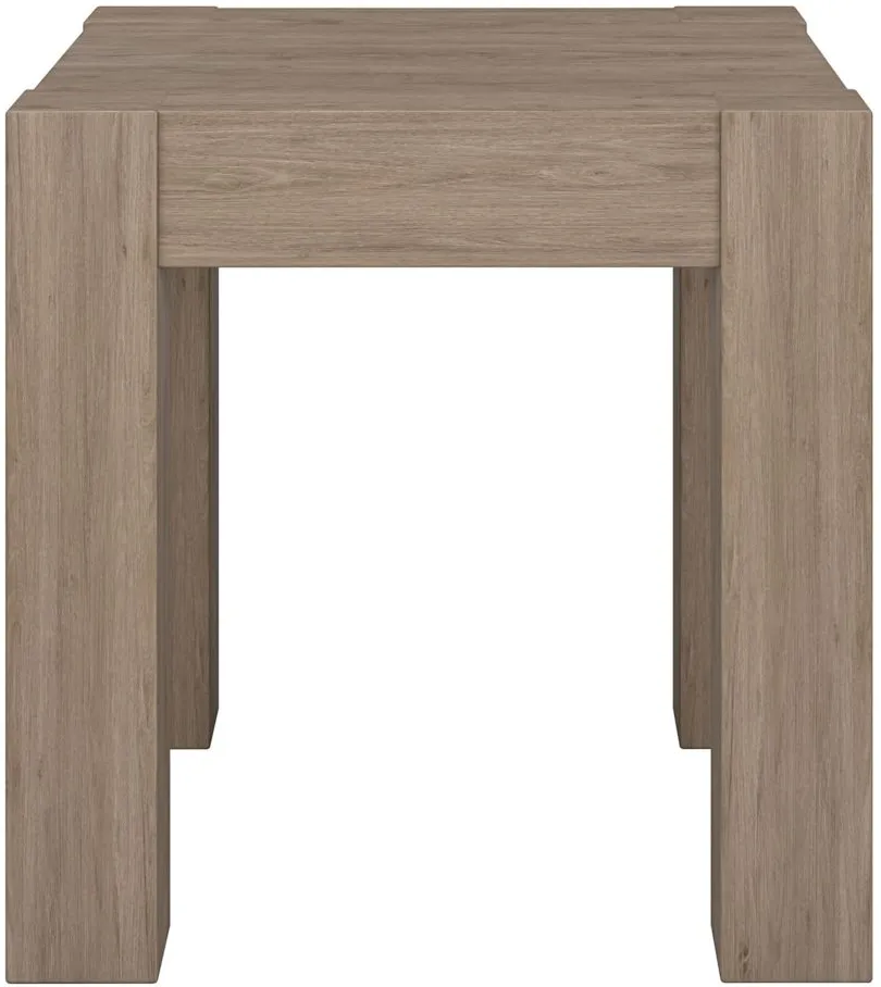 Jeffies Side Table in Antiqued Gray Oak by Hudson & Canal