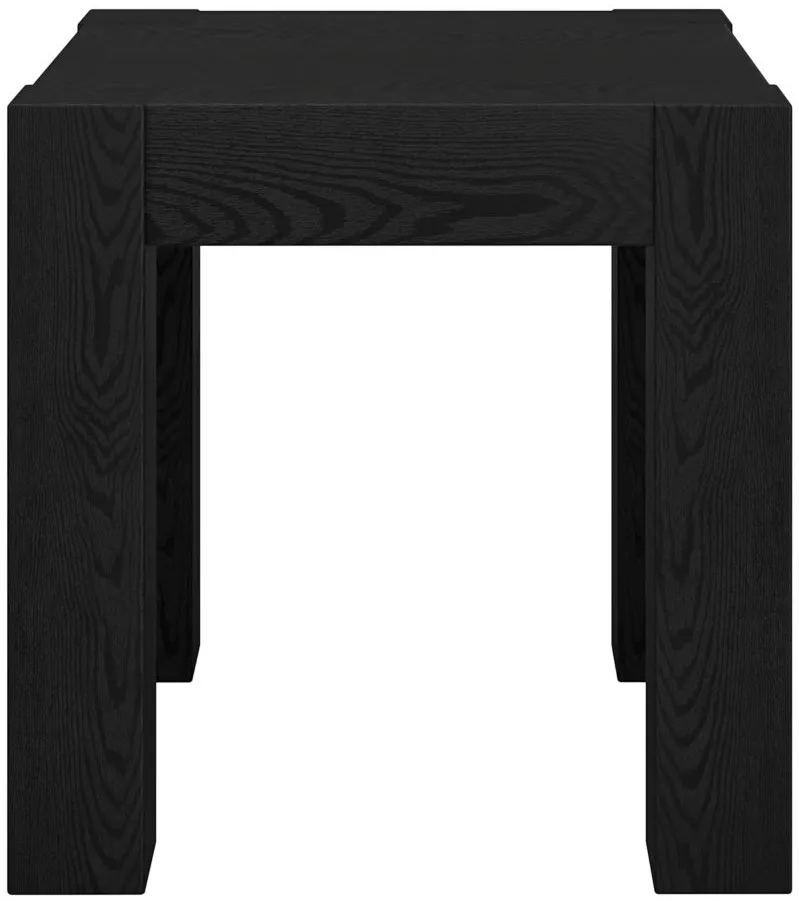 Jeffies Side Table in Black Grain by Hudson & Canal