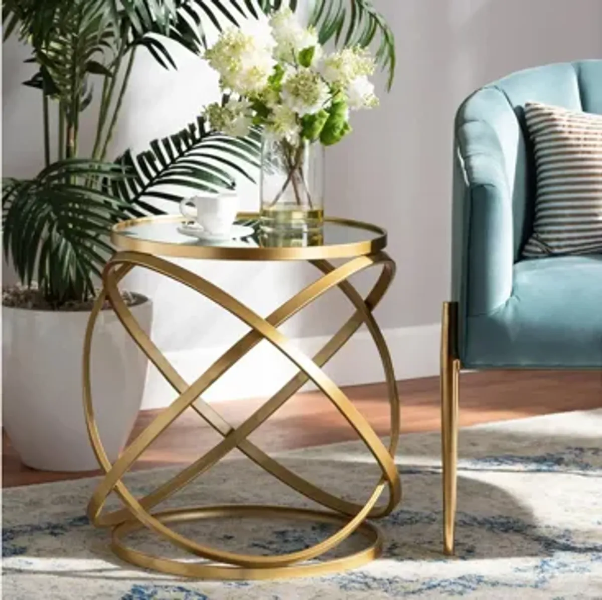 Desma Glass End Table