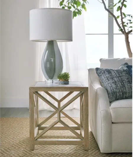 Surfrider Square End Table in Brown by Hooker Furniture