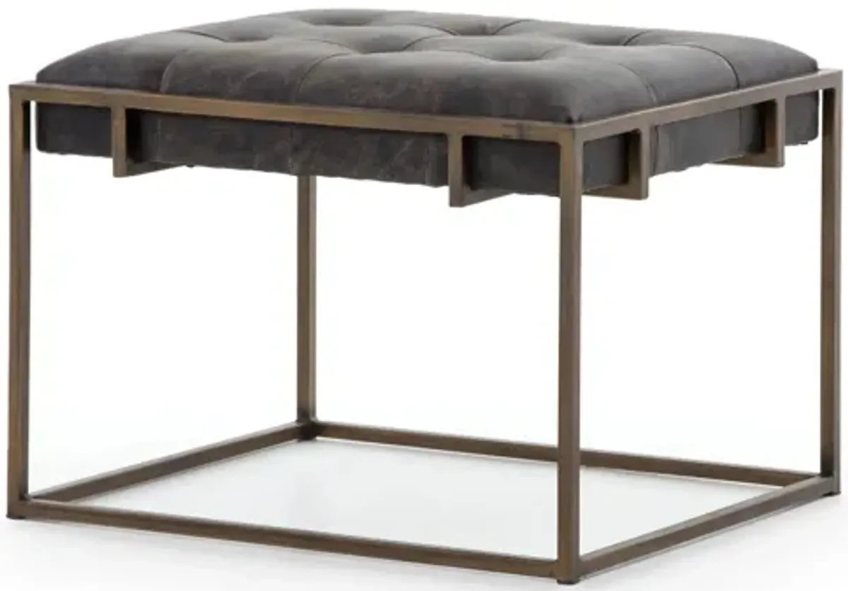 Lehanne Rectangular Leather End Table