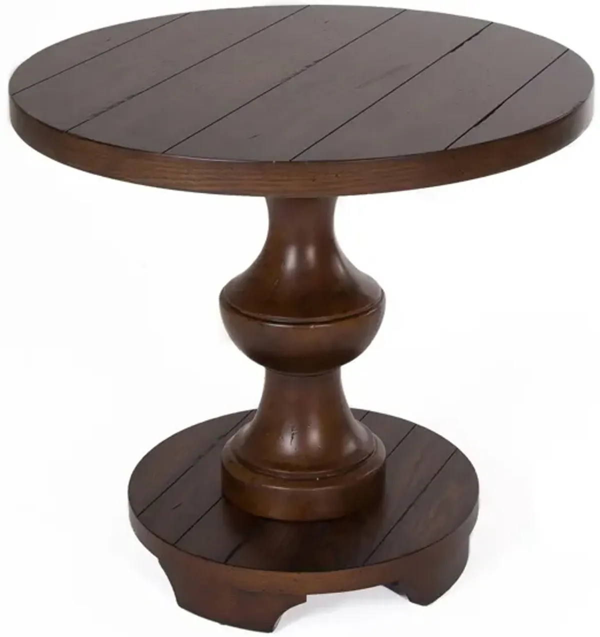 Sedona Round End Table in Dark Brown by Liberty Furniture