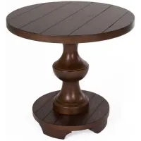 Sedona Round End Table in Dark Brown by Liberty Furniture