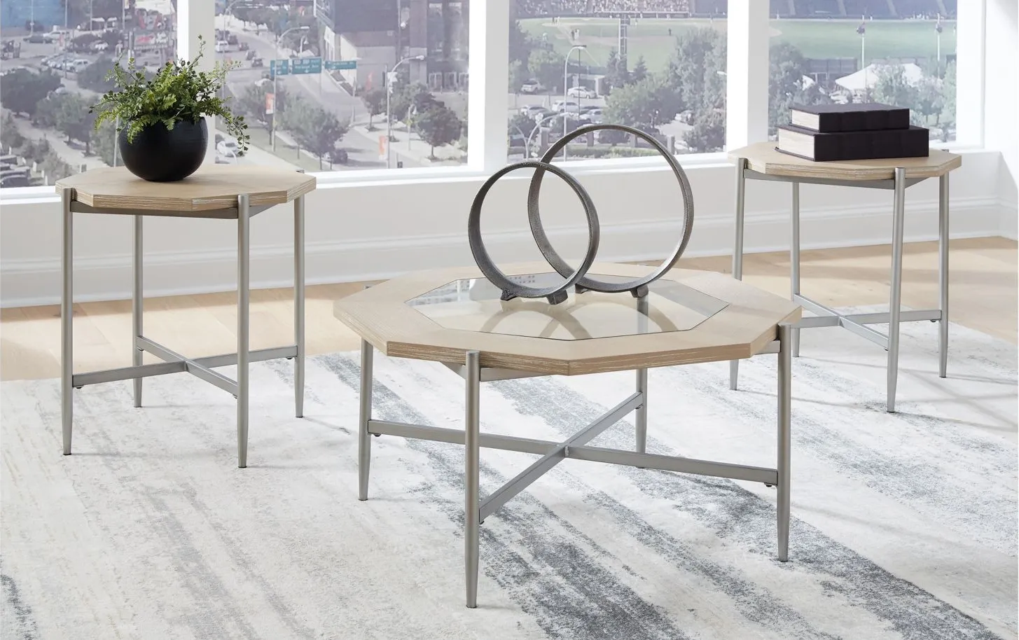 Varlowe Table (Set of 3) in Bisque by Ashley Furniture