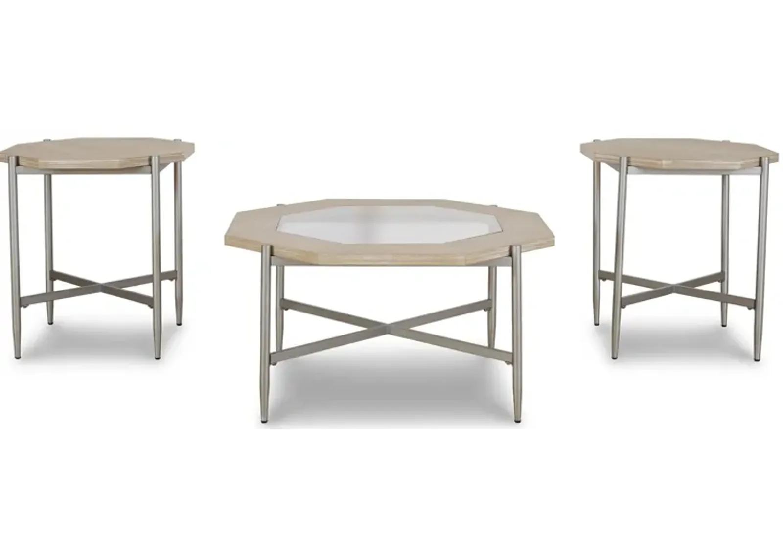 Varlowe Table (Set of 3) in Bisque by Ashley Furniture