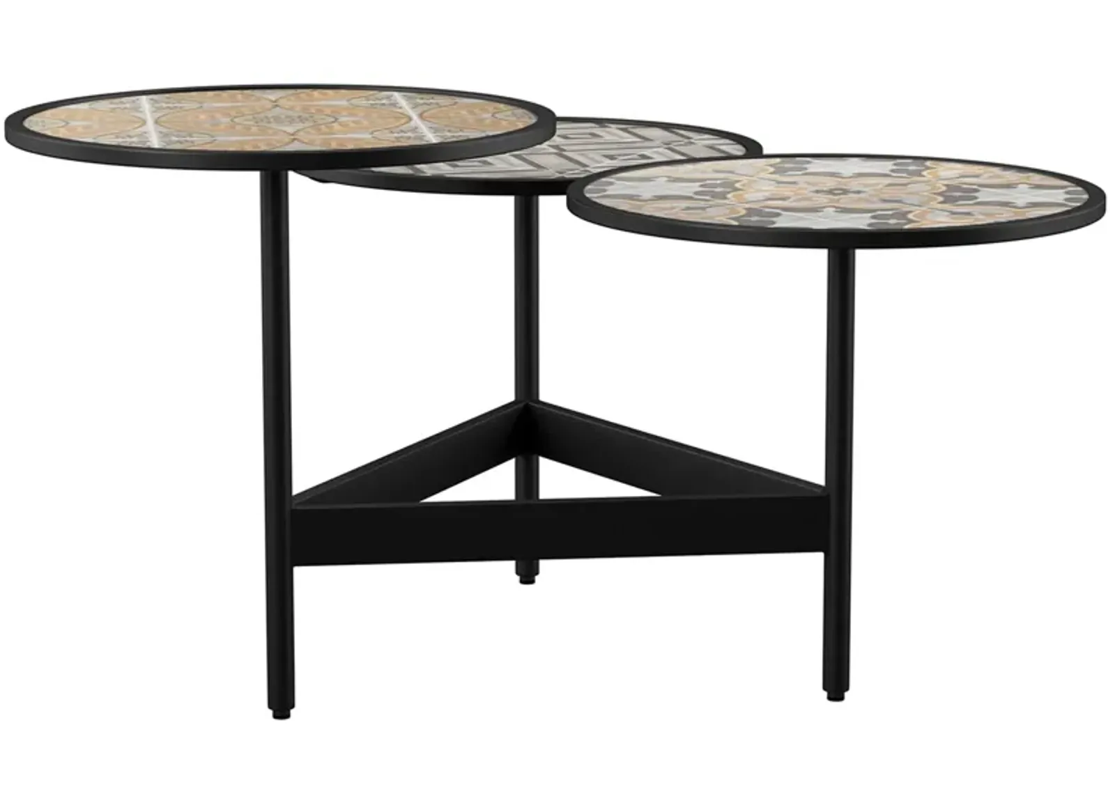 Urbana Outdoor 3-Tier Cocktail Table in Multicolor by SEI Furniture