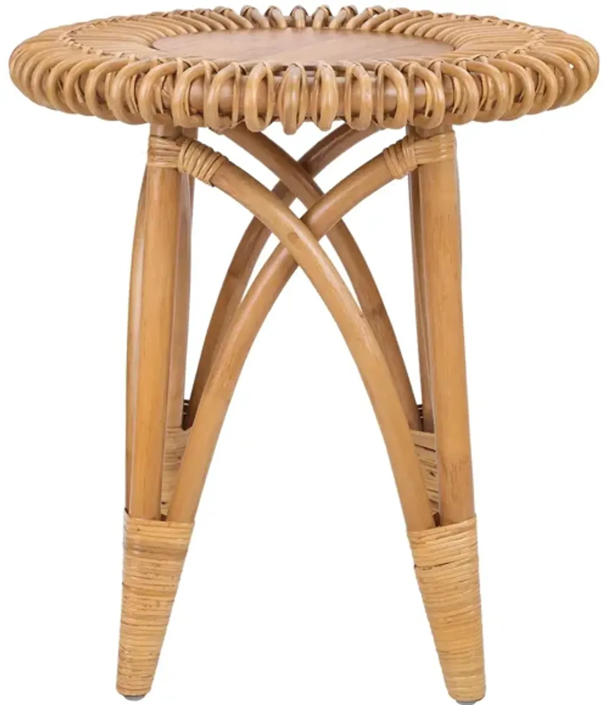 Alani Round End Table in Honey by New Pacific Direct