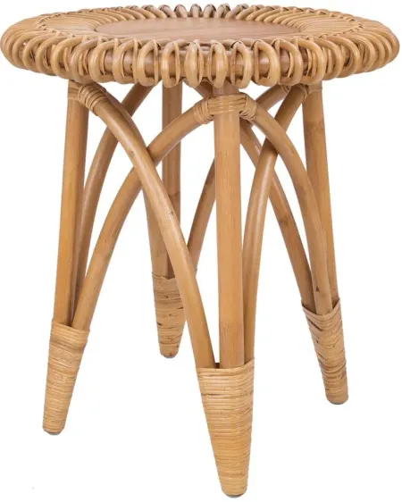 Alani Round End Table in Honey by New Pacific Direct