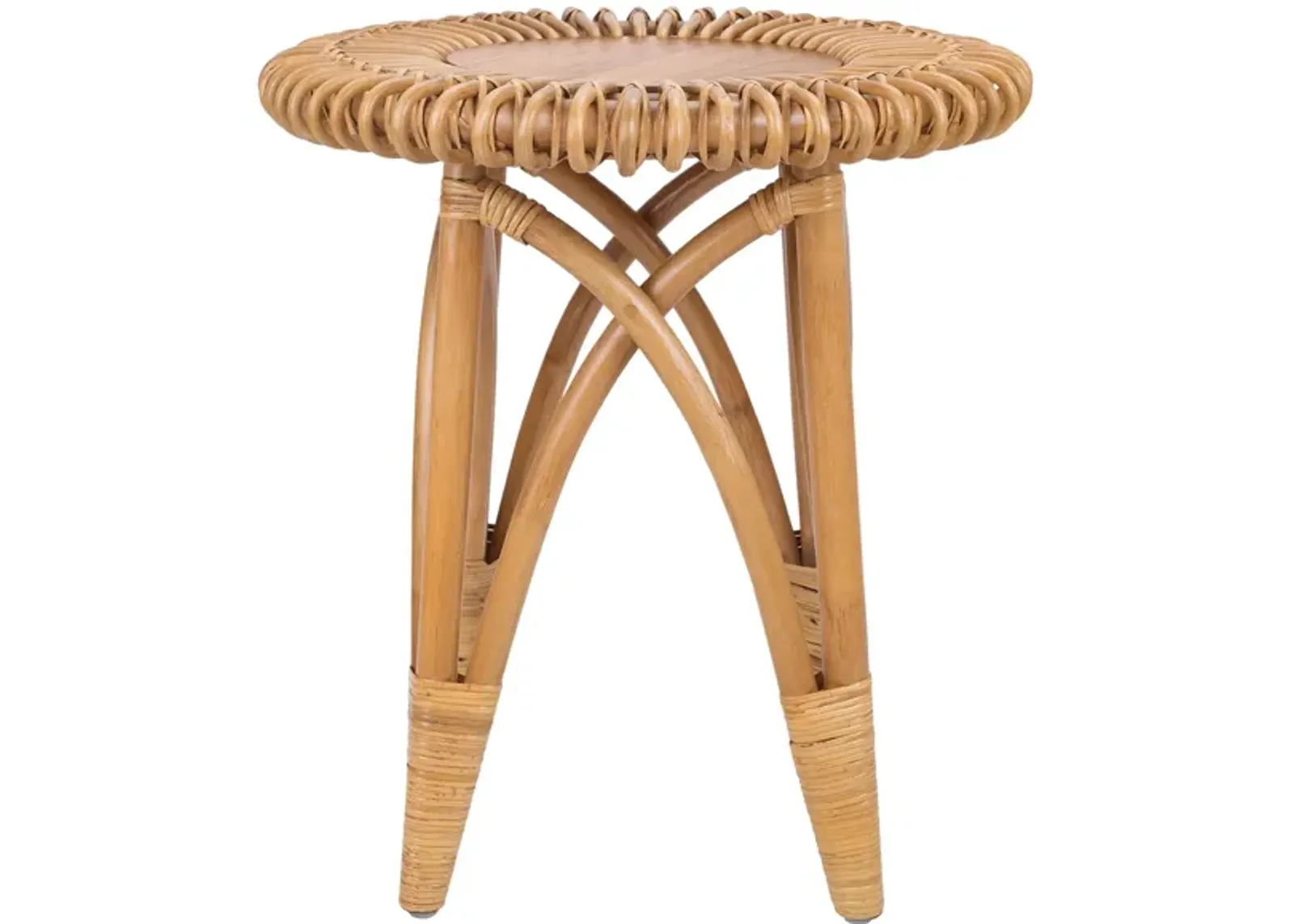 Alani Round End Table in Honey by New Pacific Direct