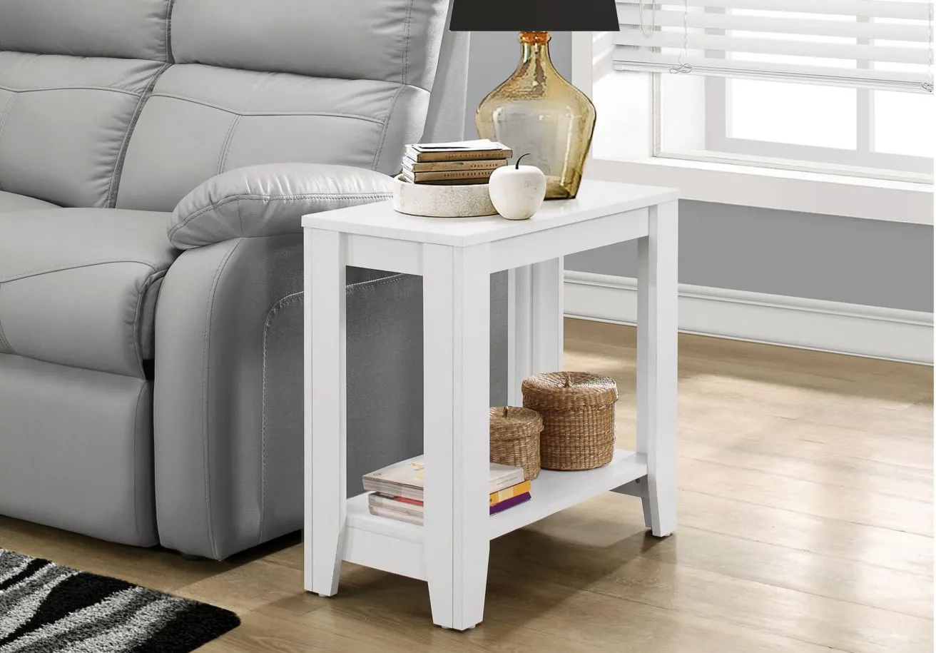 Monarch Specialties Accent End Table in White by Monarch Specialties