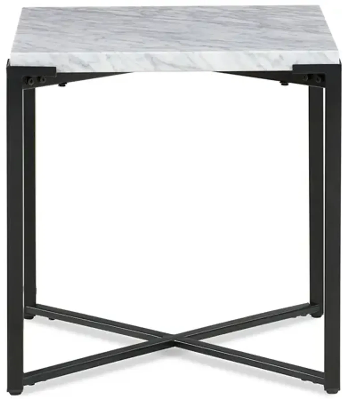 Saxon End Table in Carrara Marble by Bellanest