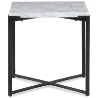 Saxon End Table in Carrara Marble by Bellanest