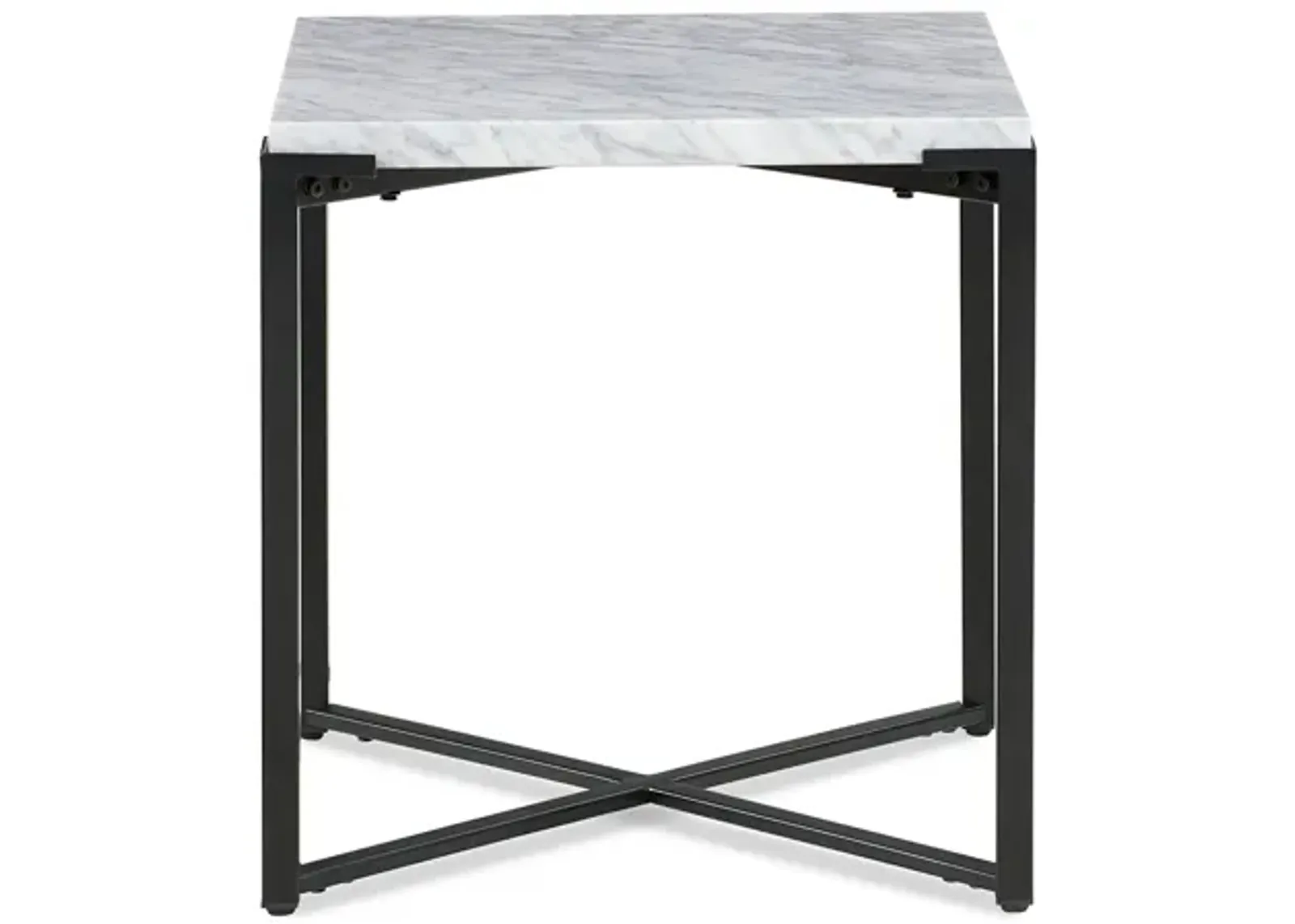 Saxon End Table in Carrara Marble by Bellanest