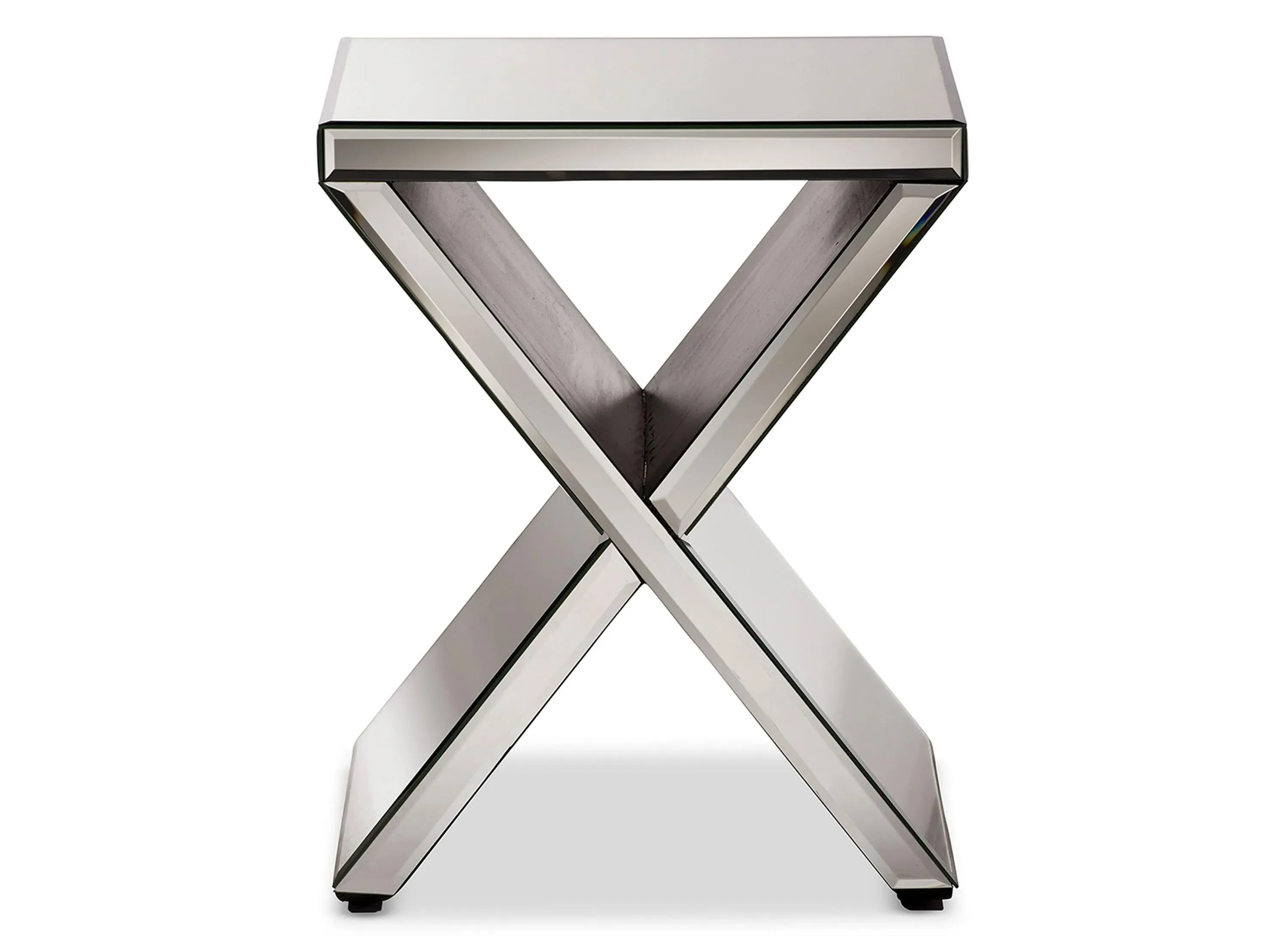 Morris Side Table in "Silver" Mirrored by Wholesale Interiors