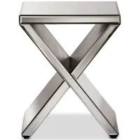 Morris Side Table in "Silver" Mirrored by Wholesale Interiors