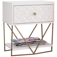 Blair Accent Table in White by DOREL HOME FURNISHINGS