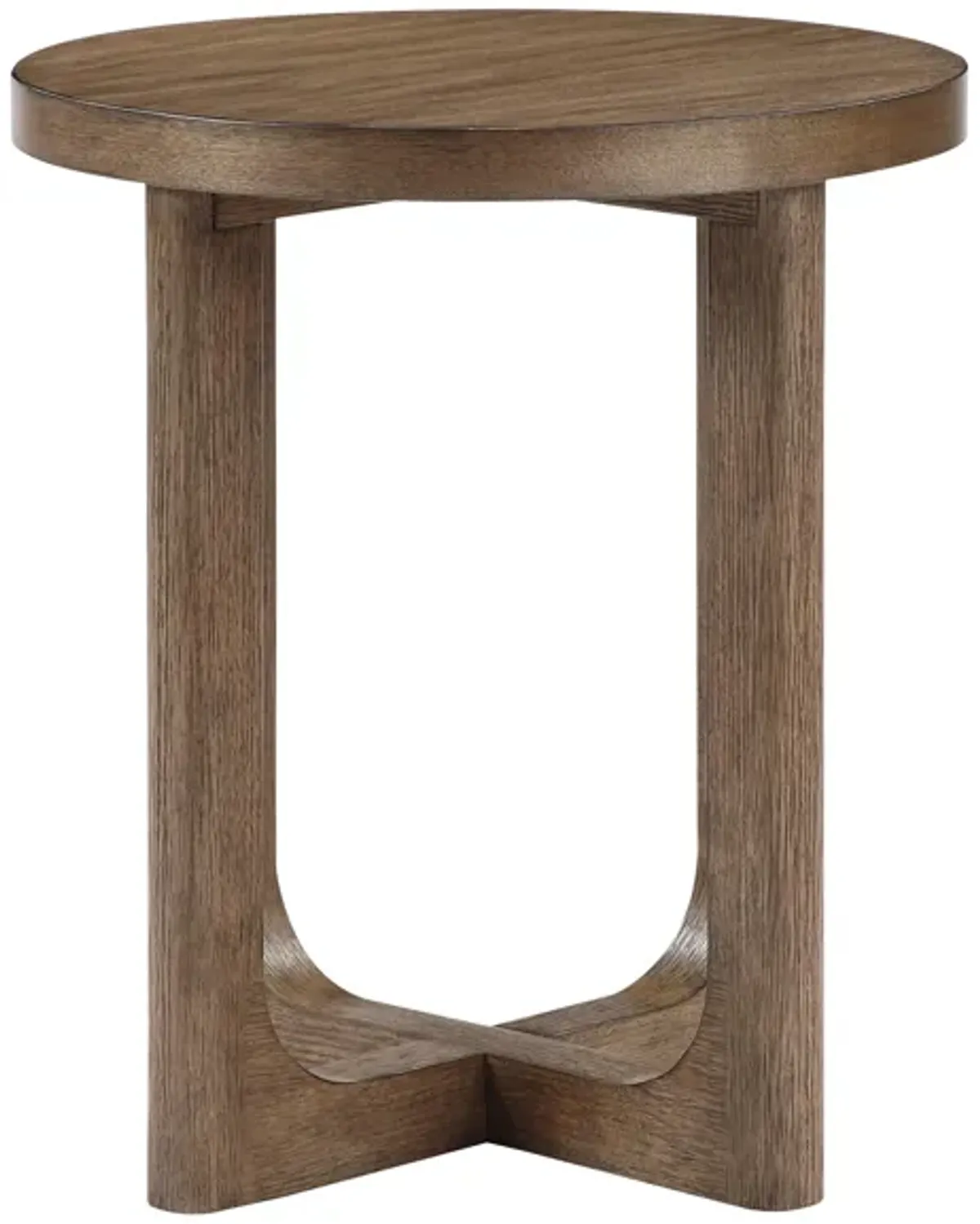 Almond Round End Table