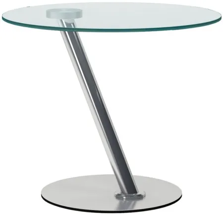 Stollwood Lamp Table in Polished SS by Chintaly Imports