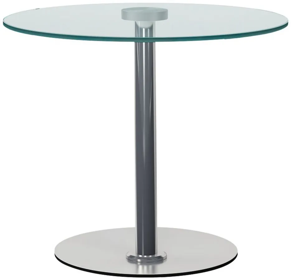 Stollwood Lamp Table in Polished SS by Chintaly Imports