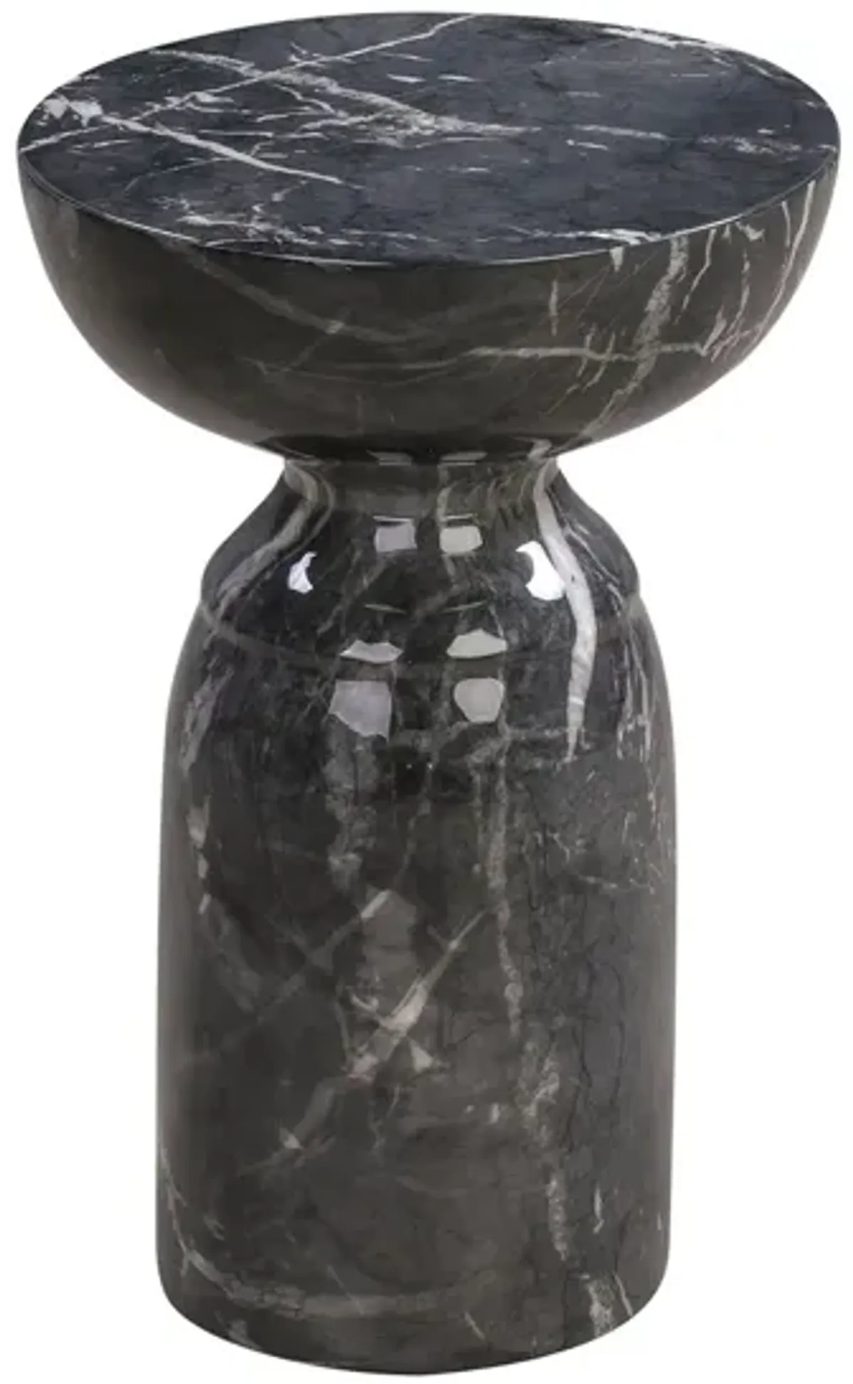 Rue Marble Side Table in Black by Tov Furniture