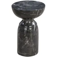 Rue Marble Side Table in Black by Tov Furniture