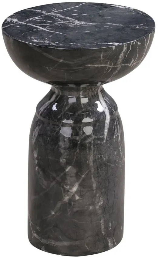 Rue Marble Side Table in Black by Tov Furniture