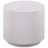 Terrazzo Light Speckled Side Table in Grey by Tov Furniture