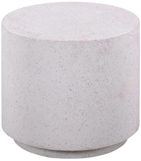 Terrazzo Light Speckled Side Table in Grey by Tov Furniture