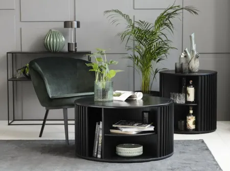 Nosara End Table in Black Oak by Unique Furniture