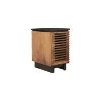Reah Chairside Table in Bourbon and Black by Legends Furniture