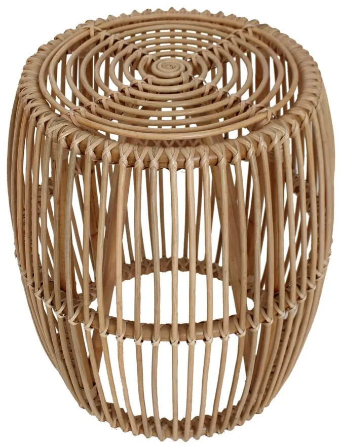 Keegan Round Rattan End Table