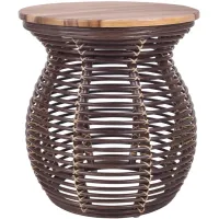 Quito End Table in Paloma Brown by New Pacific Direct