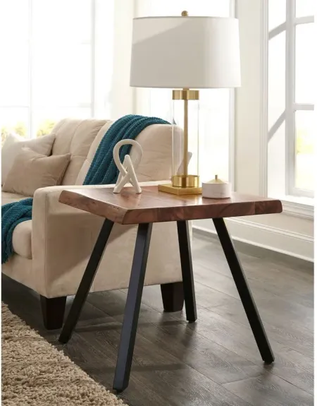 Reese Live Edge End Table in Natural Acacia by Bellanest