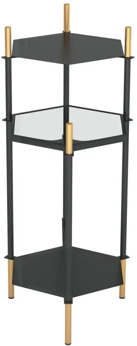 William Side Table in Gold by Zuo Modern