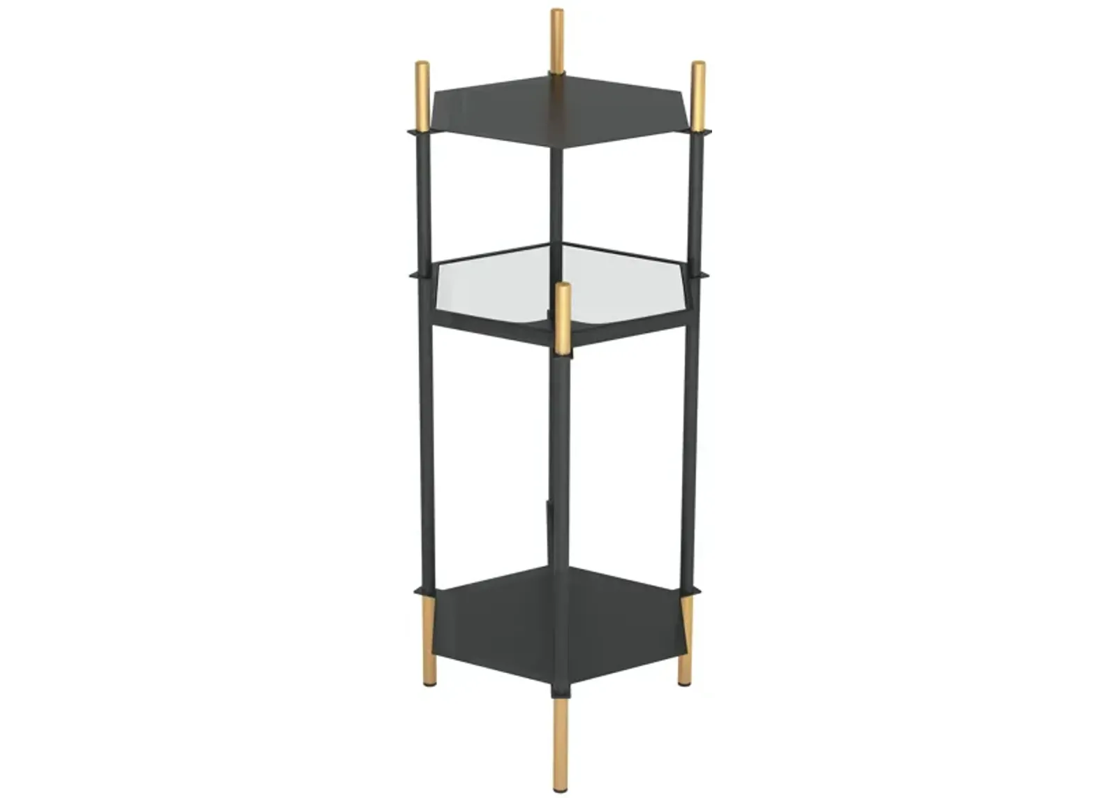 William Side Table in Gold by Zuo Modern