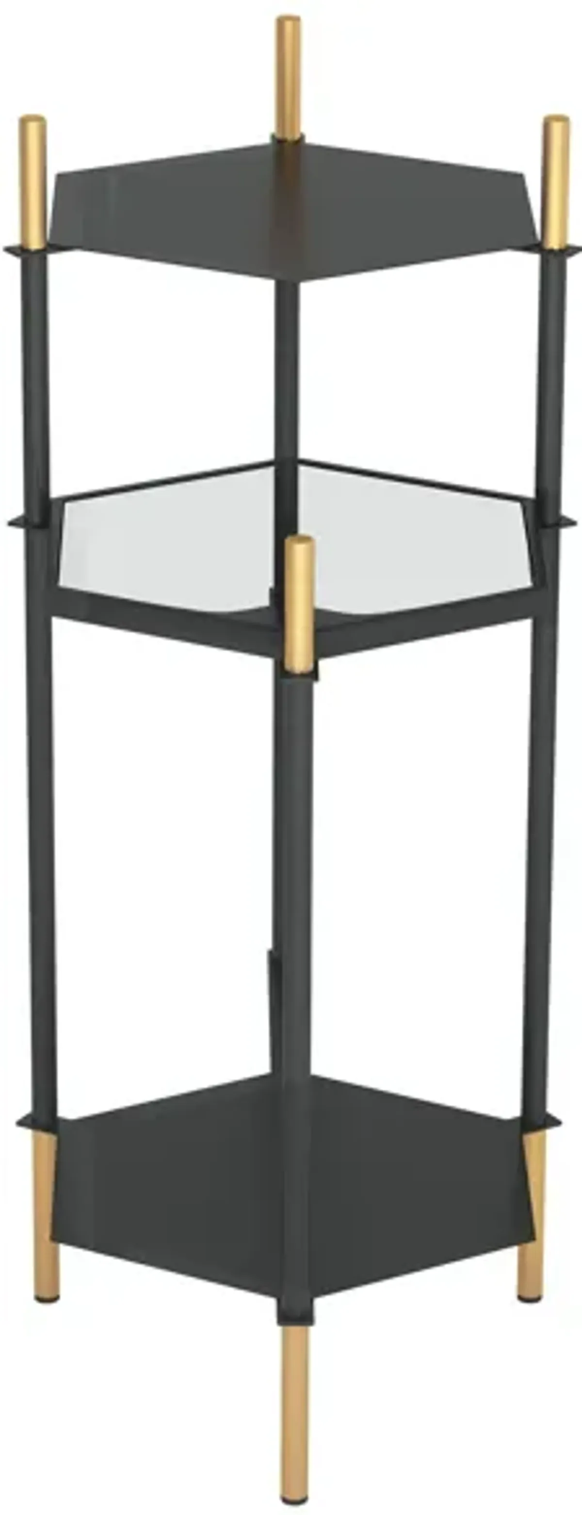 William Side Table in Gold by Zuo Modern