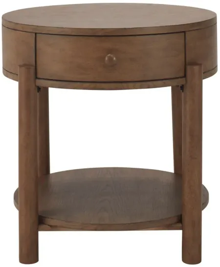 Vern Round End Table in Honey by Magnussen Home