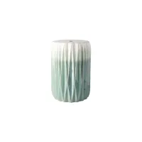 Aynor Ceramic Accent Table in Aqua, White by Surya