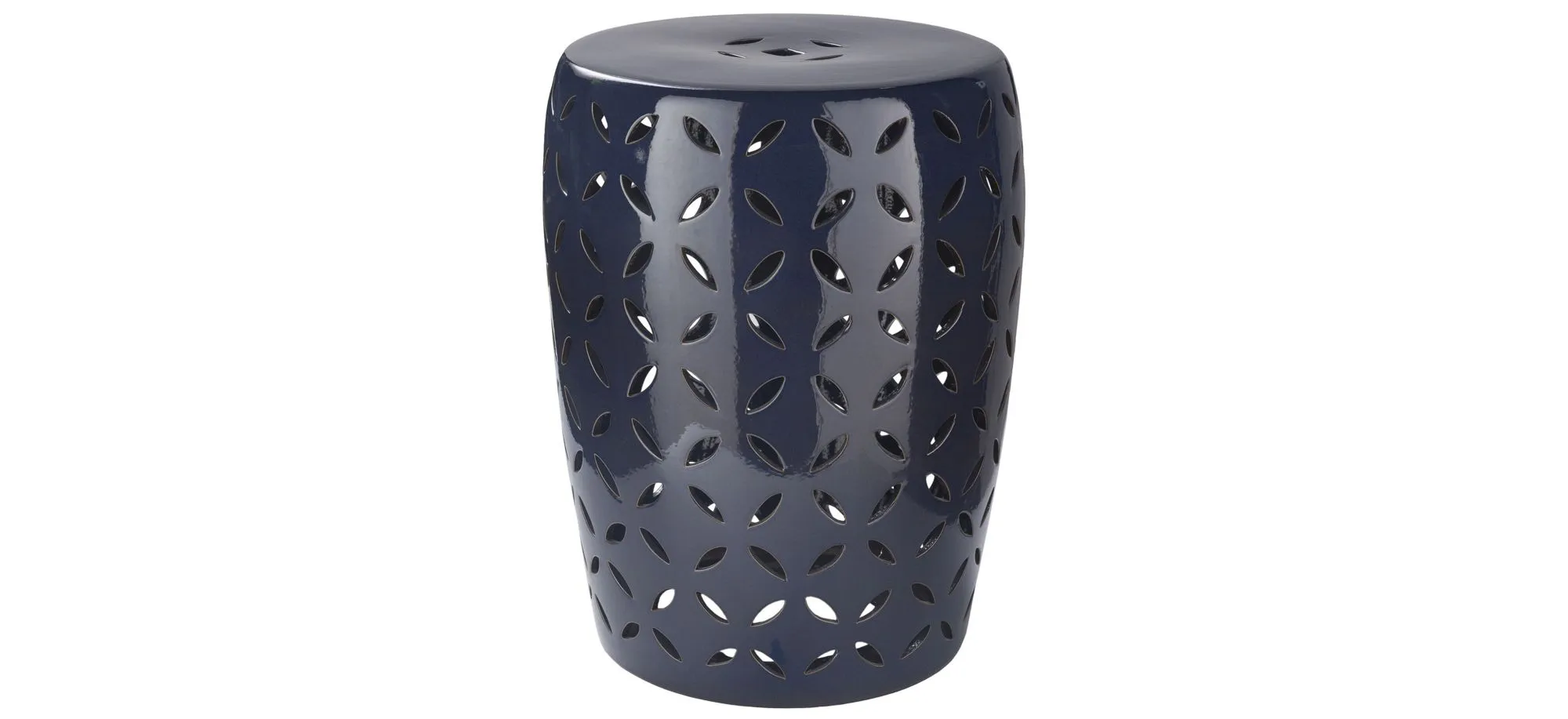 Chantilly Ceramic Accent Table in Navy by Surya