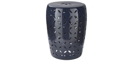 Chantilly Ceramic Accent Table in Navy by Surya