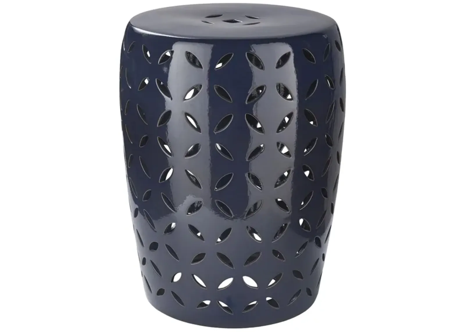 Chantilly Ceramic Accent Table in Navy by Surya