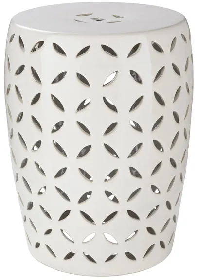 Chantilly Ceramic Accent Table in Ivory by Surya